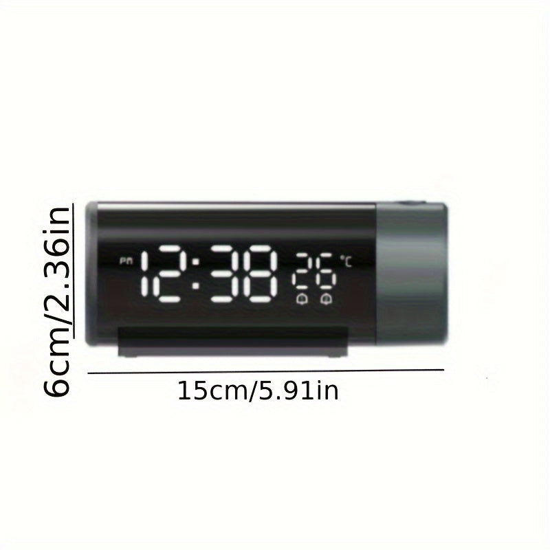 ProjectElite Clock - Zwarte Moderne Weerstandwekkende Projectieklok