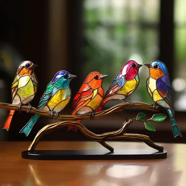Crystalbird - Vogels van Gekleurd Glas voor een Verfijnd Interieurontwerp