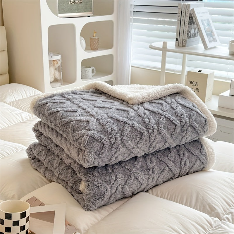 Vintage Luxe Dubbelzijdige Fleece Deken - Onmisbaar voor Winter