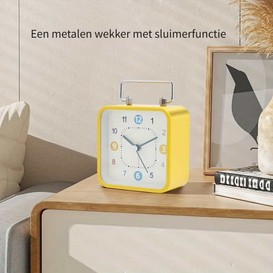 TimeCube Klok - Stijlvolle Vierkante Wekker met Nachtlicht