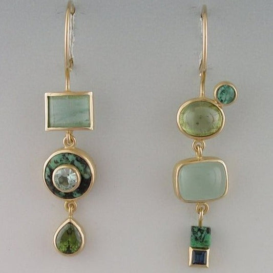 Retro Groene Oorbellen - Floriana Elegance