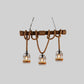 AlessioGlow - Retro Metal Hout Hanglamp voor Sfeervolle Interieurs
