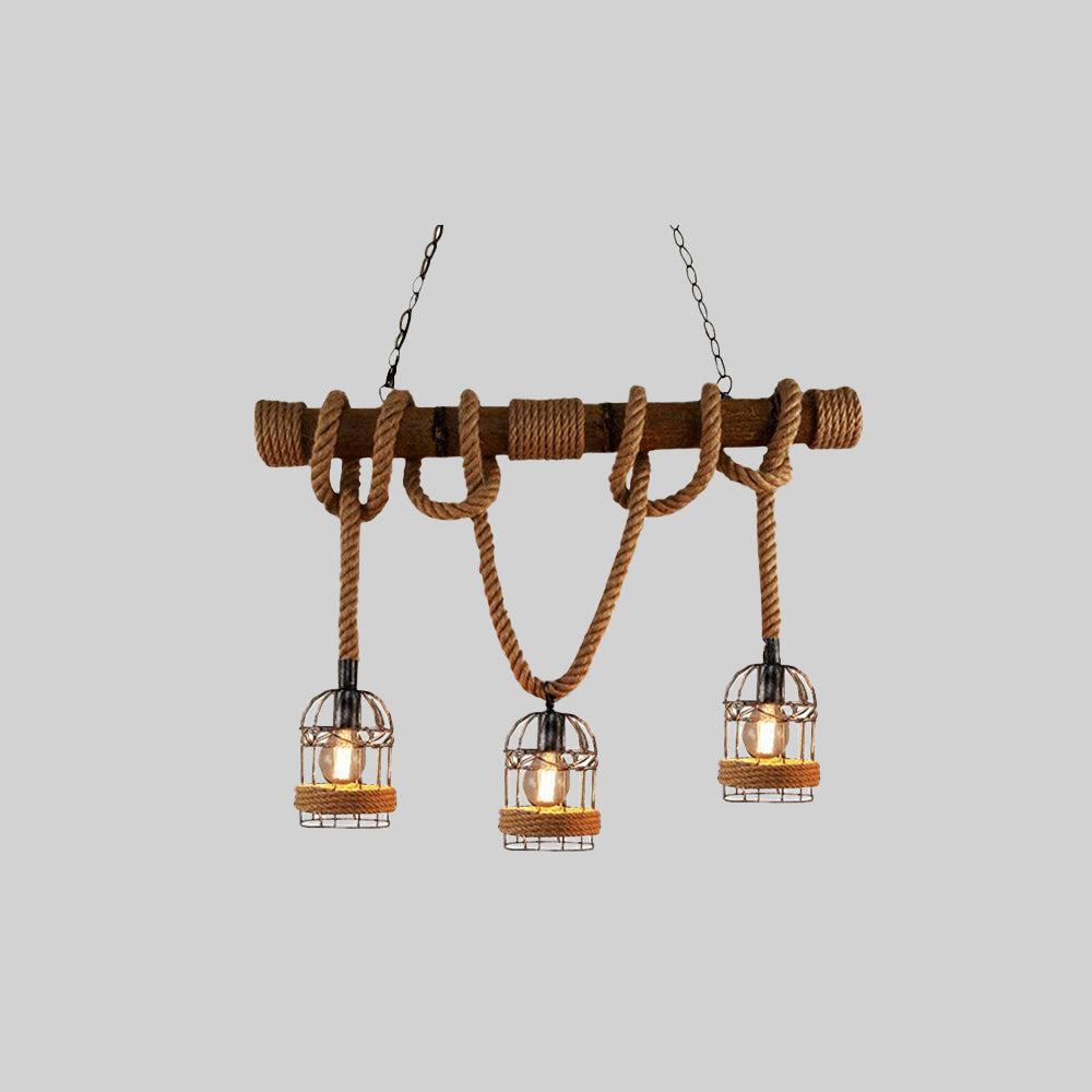 AlessioGlow - Retro Metal Hout Hanglamp voor Sfeervolle Interieurs