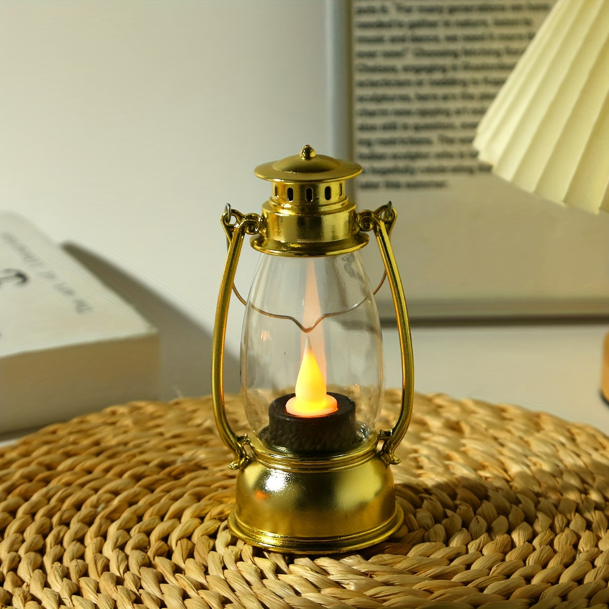 NostalgicGlow - LED Kerosine Lamp met Gele Vlam