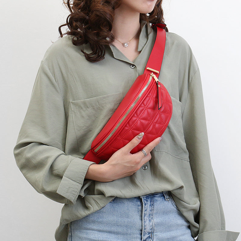 HazelBag - Trendy Heuptasje met Ruitpatroon