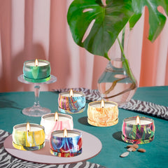 Aromatic Serenity – Luxe Kaarsenset met Marmerprint