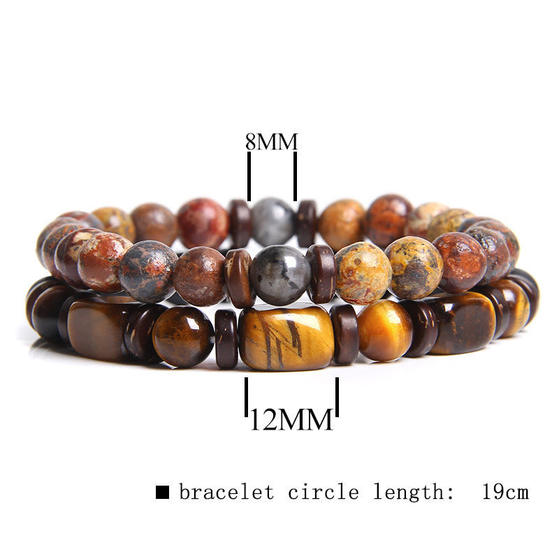 Stylish Afrikaans Turquoise & Tiger Eye Bracelet - Naya Collection