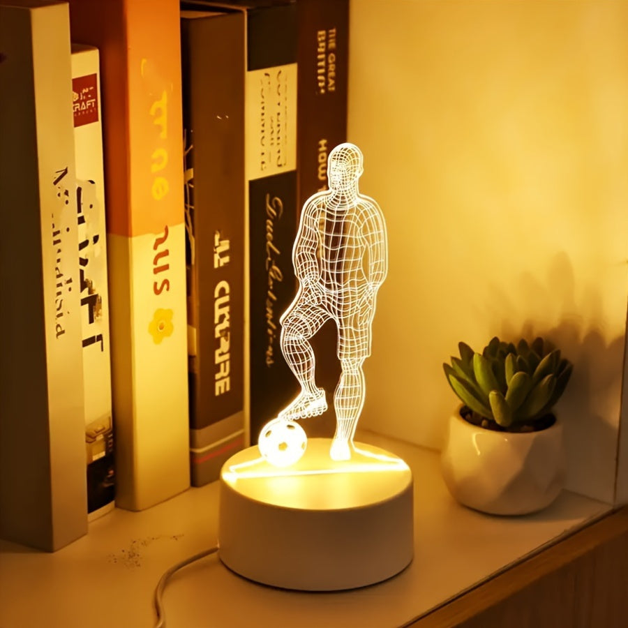 SportGlow Lamp - 3D Voetbal Illusie Tafellamp