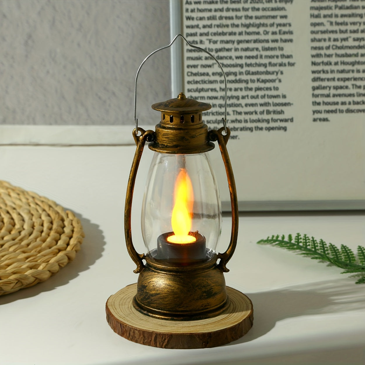 NostalgicGlow - LED Kerosine Lamp met Gele Vlam