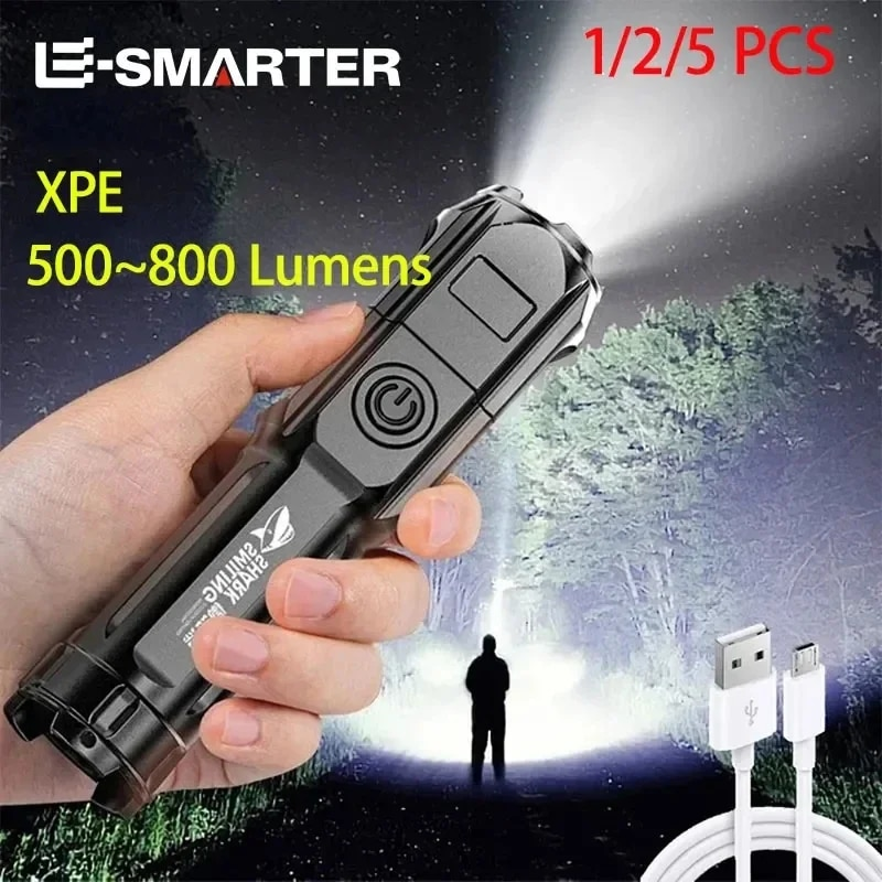 PowerBeam - Oplaadbare LED Zaklamp met Zoom