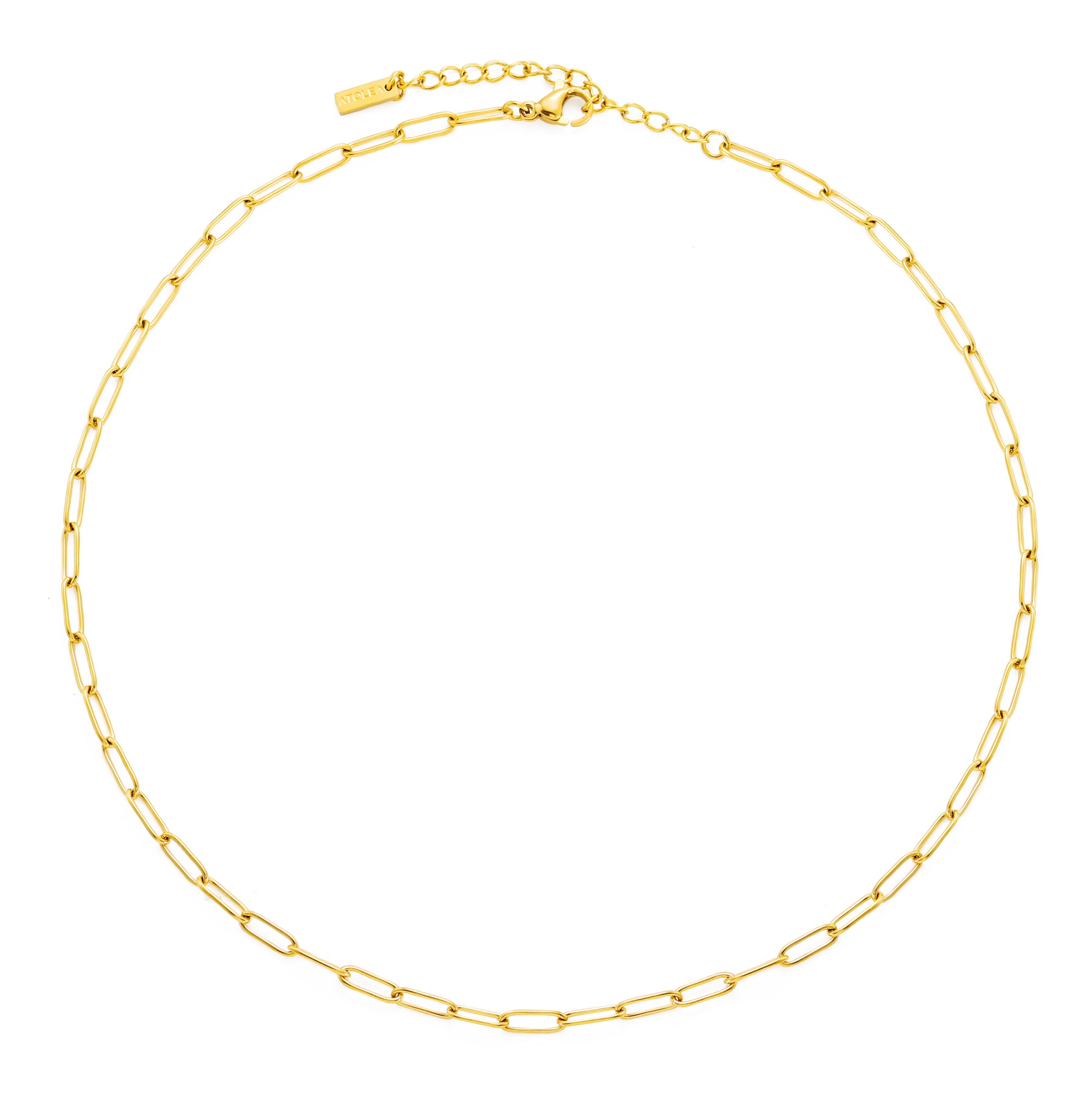 Sleek Paperclip Choker Necklace - Lina