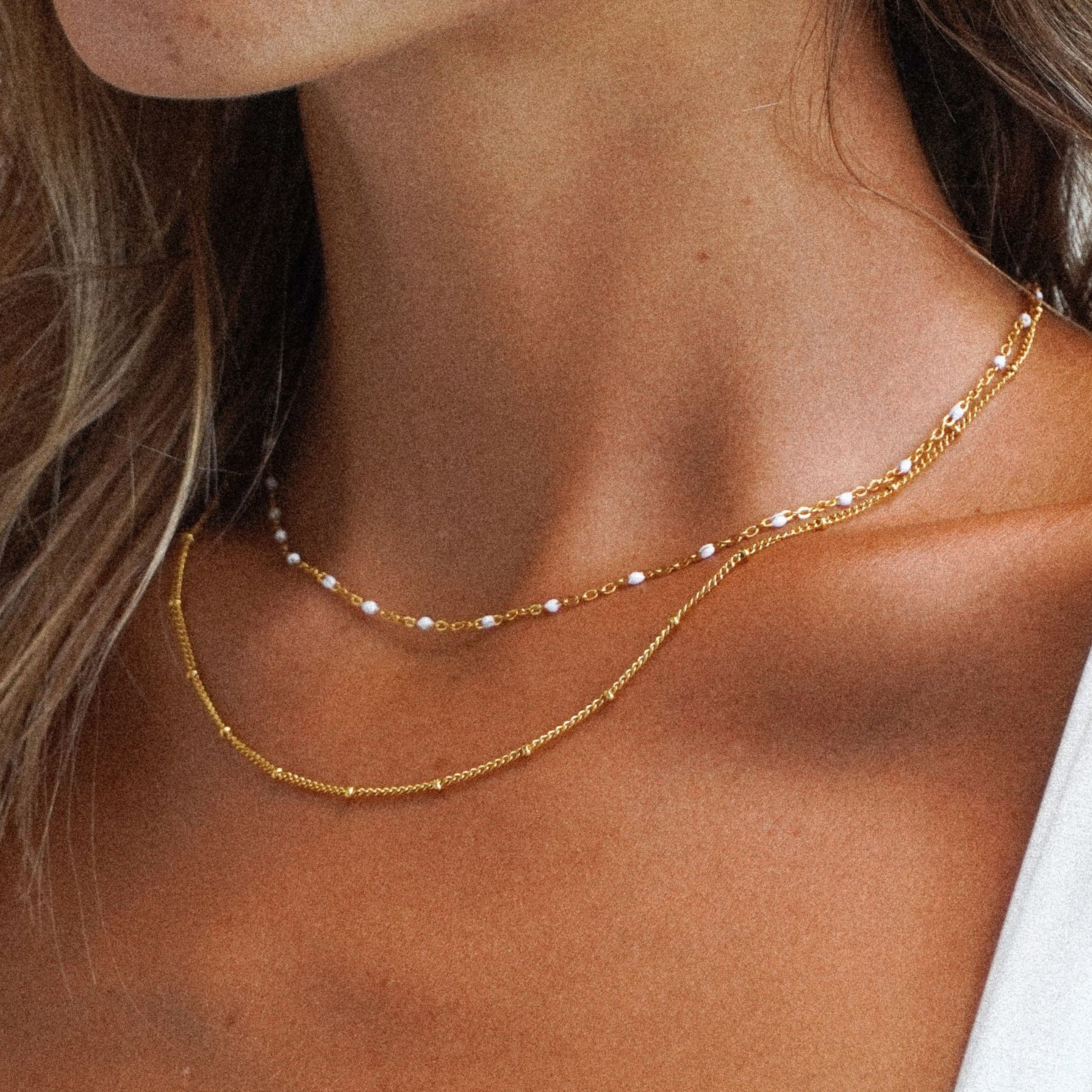 Amara Dubbele Kralen Choker - Elegant en Uniek!