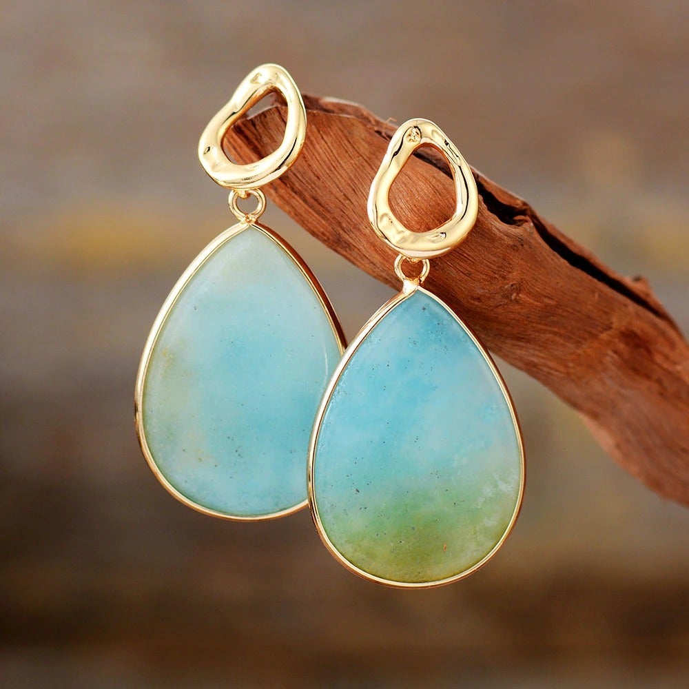 Amara Earrings – Tropische Amazoniet Sieraden