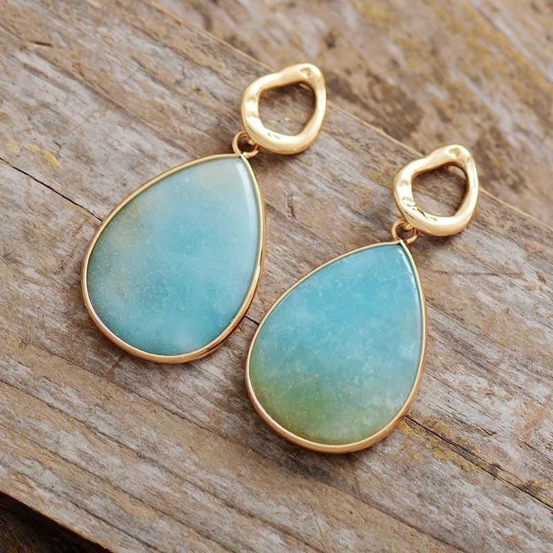 Amara Earrings – Tropische Amazoniet Sieraden