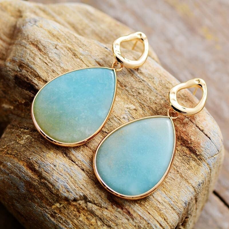 Amara Earrings – Tropische Amazoniet Sieraden