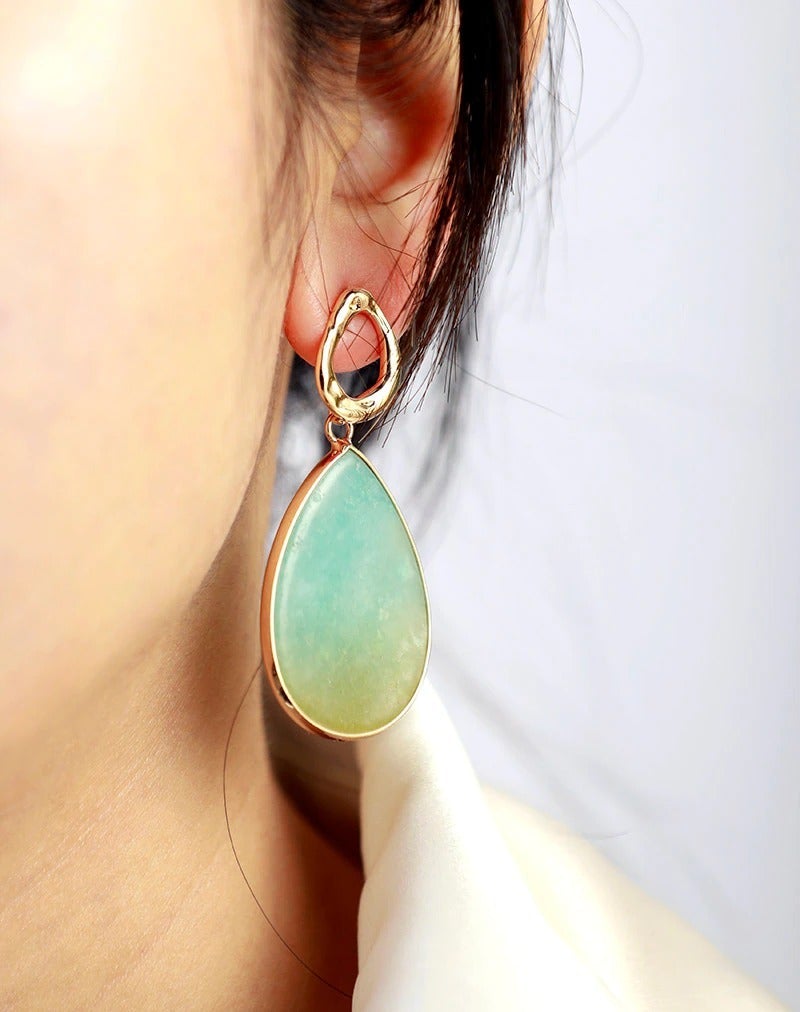 Amara Earrings – Tropische Amazoniet Sieraden