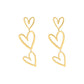 TripleHeart Earrings - Elegante & Trendy Oorbellen