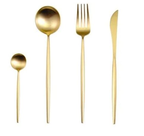 Gouden & Zilveren 24-Delige Bestekset voor Luxe Dineren