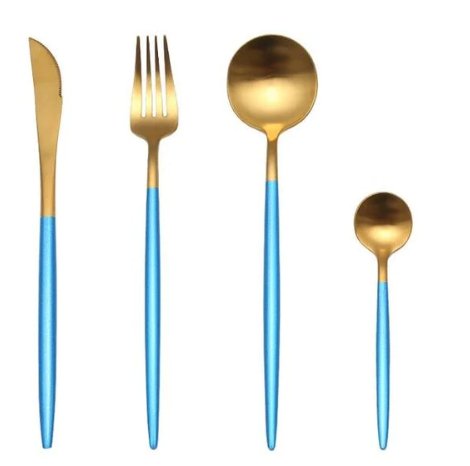 Gouden & Zilveren 24-Delige Bestekset voor Luxe Dineren