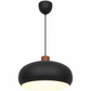 Aurelio Design Light – Zwarte Houten Hanglamp E27