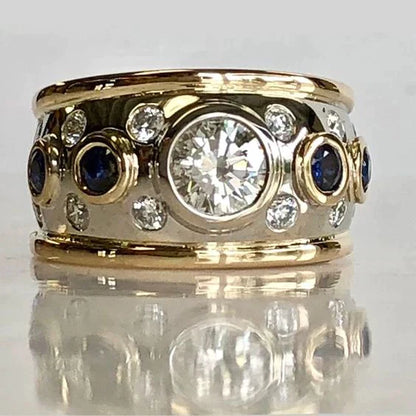 Elegante Gouden Ring met Stralende Zirkonia - Elina Collectie
