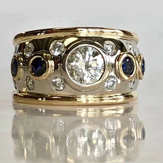 Elegante Gouden Ring met Stralende Zirkonia - Elina Collectie