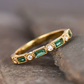 Elegante Vintage Ring met Stralende Groene Zirkonia - Zarina