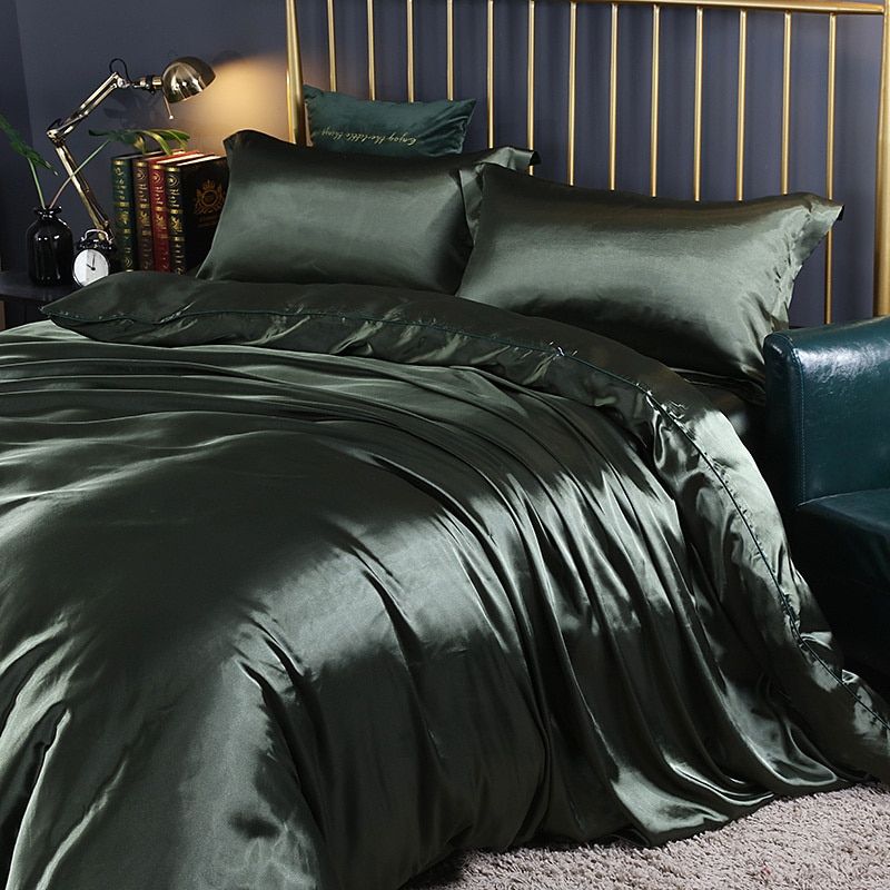 Luxe Satin Bedset – Elegante Beddecoratie voor Slaapcomfort