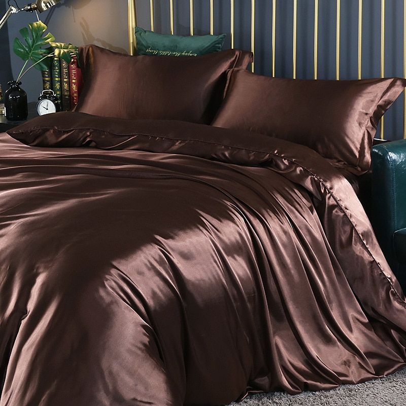 Luxe Satin Bedset – Elegante Beddecoratie voor Slaapcomfort