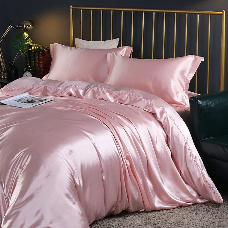 Luxe Satin Bedset – Elegante Beddecoratie voor Slaapcomfort