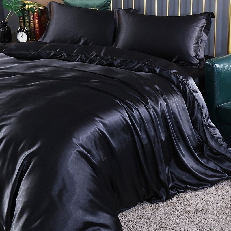 Luxe Satin Bedset – Elegante Beddecoratie voor Slaapcomfort
