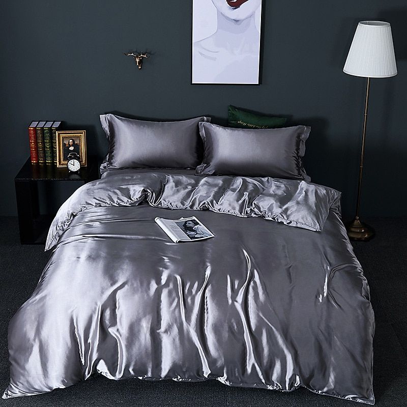 Luxe Satin Bedset – Elegante Beddecoratie voor Slaapcomfort