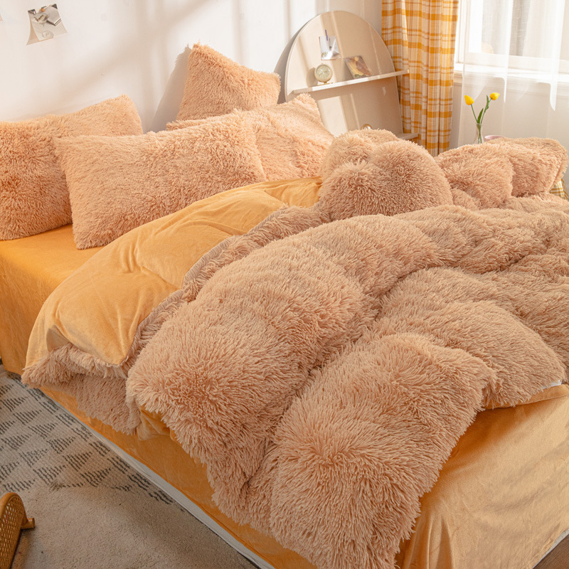 Luxe Pluche Dekbedovertrek Set met Rits
