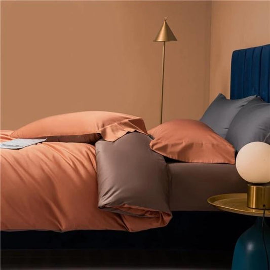 Prarie Orange – Luxe Dekbedovertrekset van Egyptisch Katoen