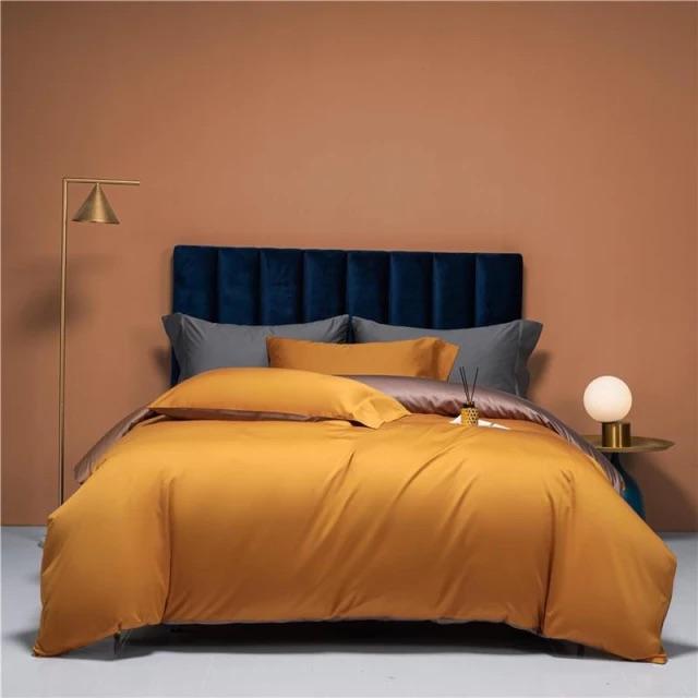 Prarie Orange – Luxe Dekbedovertrekset van Egyptisch Katoen