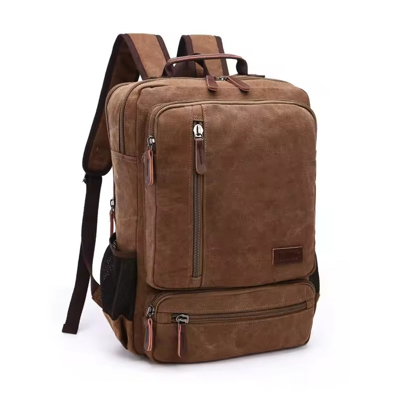 Vintage Canvas Rugzak – Grote Capaciteit Laptop Backpack Heren