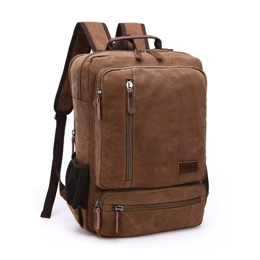 Vintage Canvas Rugzak – Grote Capaciteit Laptop Backpack Heren