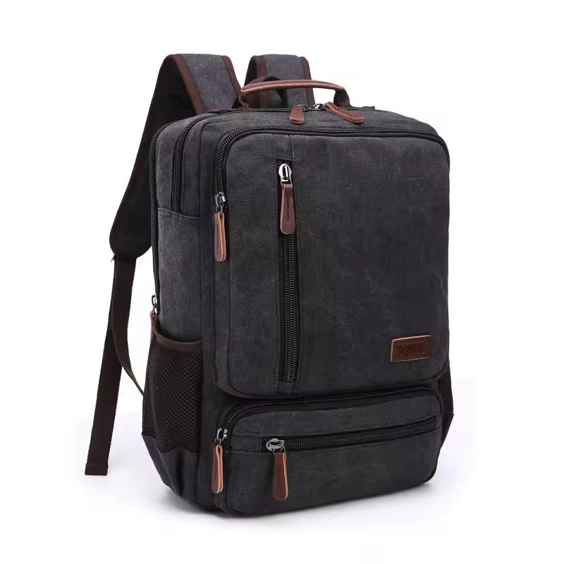 Vintage Canvas Rugzak – Grote Capaciteit Laptop Backpack Heren