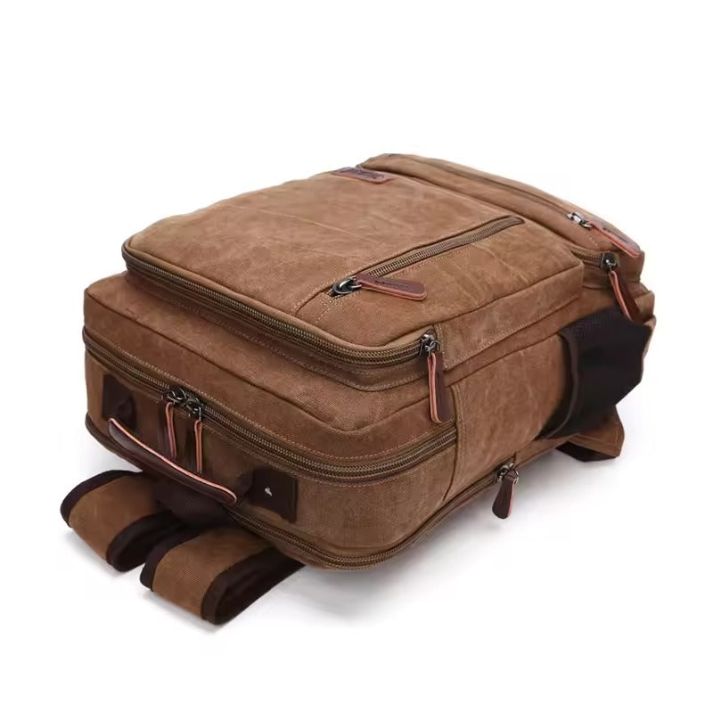 Vintage Canvas Rugzak – Grote Capaciteit Laptop Backpack Heren