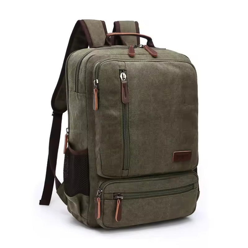 Vintage Canvas Rugzak – Grote Capaciteit Laptop Backpack Heren