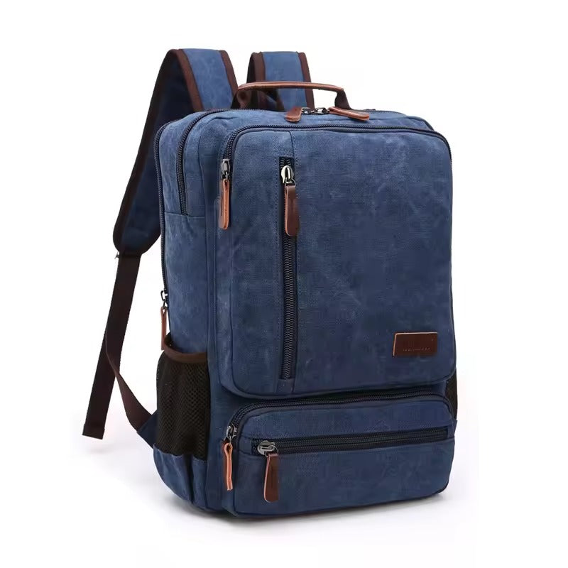 Vintage Canvas Rugzak – Grote Capaciteit Laptop Backpack Heren