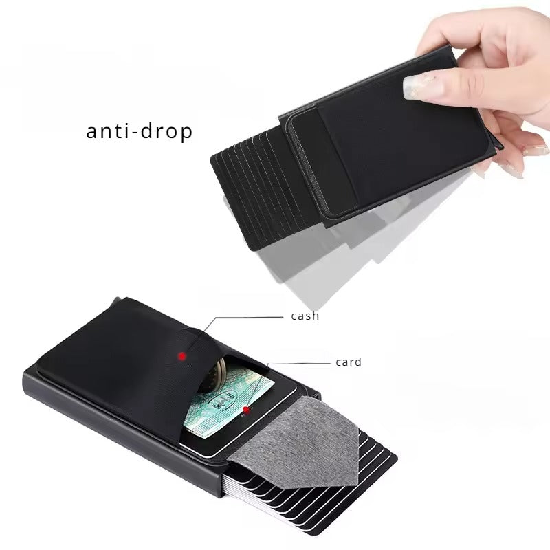 RFID Pop-Up Wallet – Aluminium Kaartenhouder voor 12 Kaarten