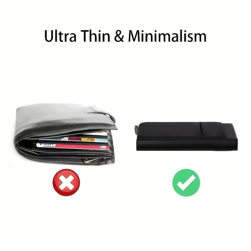 RFID Pop-Up Wallet – Aluminium Kaartenhouder voor 12 Kaarten