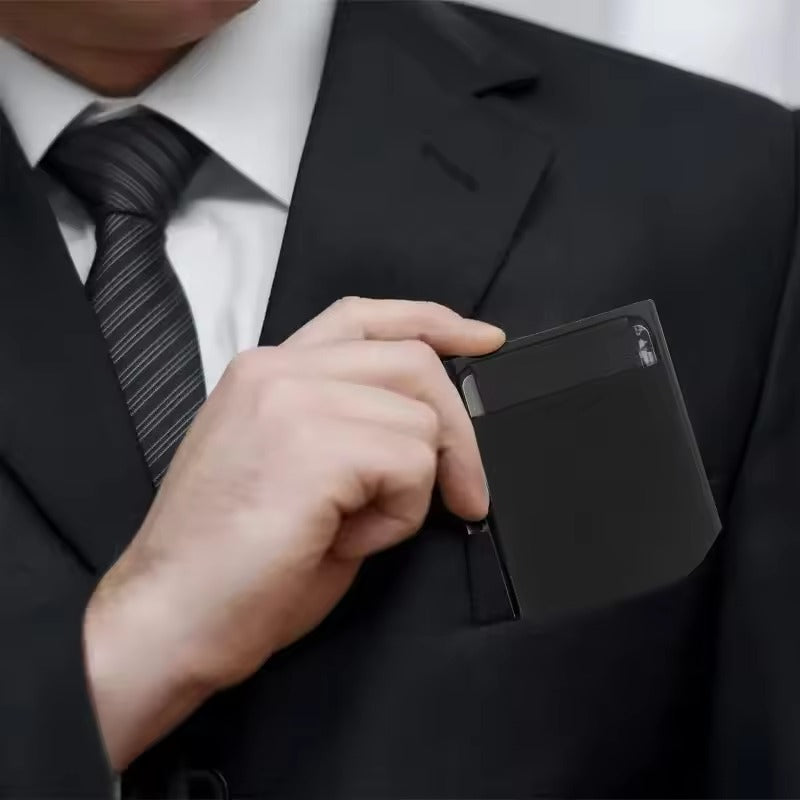 RFID Pop-Up Wallet – Aluminium Kaartenhouder voor 12 Kaarten