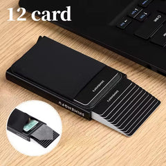 RFID Pop-Up Wallet – Aluminium Kaartenhouder voor 12 Kaarten