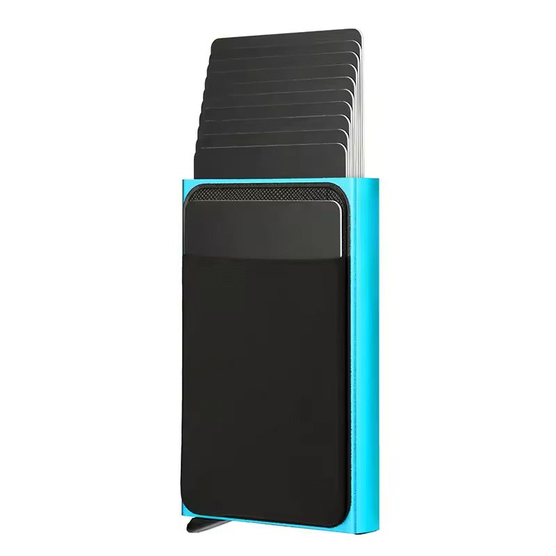 RFID Pop-Up Wallet – Aluminium Kaartenhouder voor 12 Kaarten