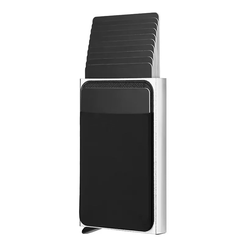 RFID Pop-Up Wallet – Aluminium Kaartenhouder voor 12 Kaarten