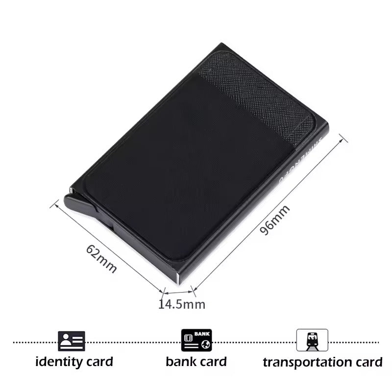 RFID Pop-Up Wallet – Aluminium Kaartenhouder voor 12 Kaarten