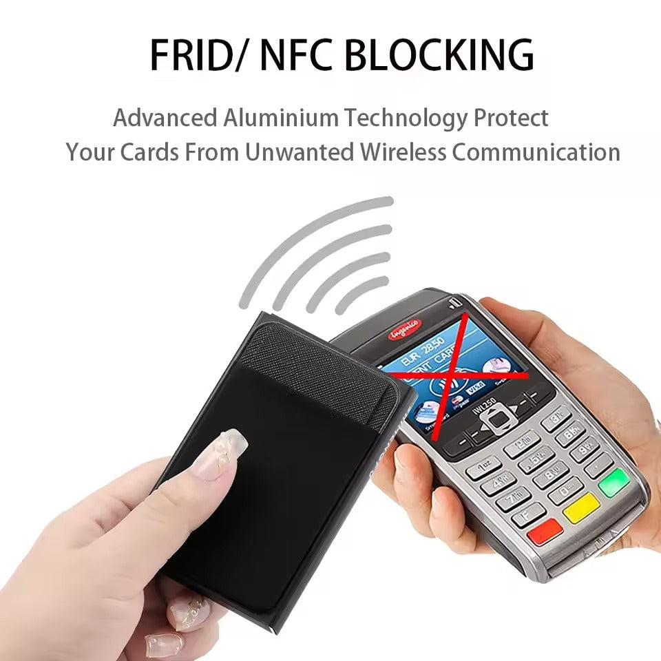 RFID Pop-Up Wallet – Aluminium Kaartenhouder voor 12 Kaarten