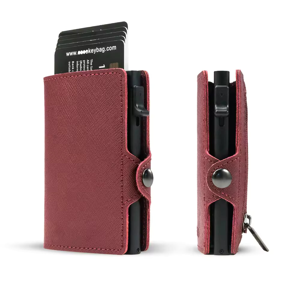 RFID Slim Wallet – Leren Pop-Up Kaartenhouder Heren Portemonnee